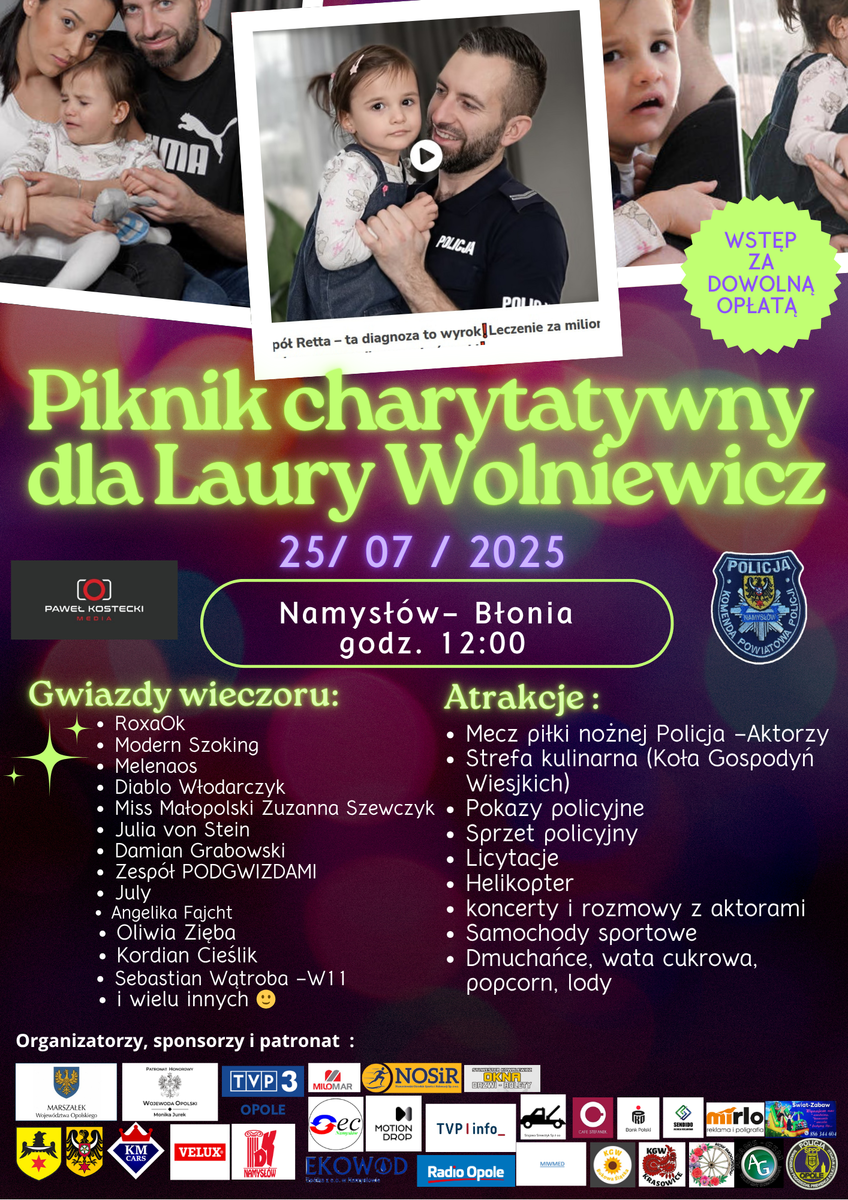 zdjęcie kolorowe: plakat zachęcający do udziału w charytatywnym pikniku