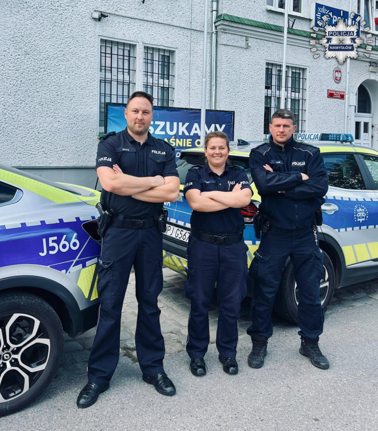 zdjęcie: namysłowscy policjanci